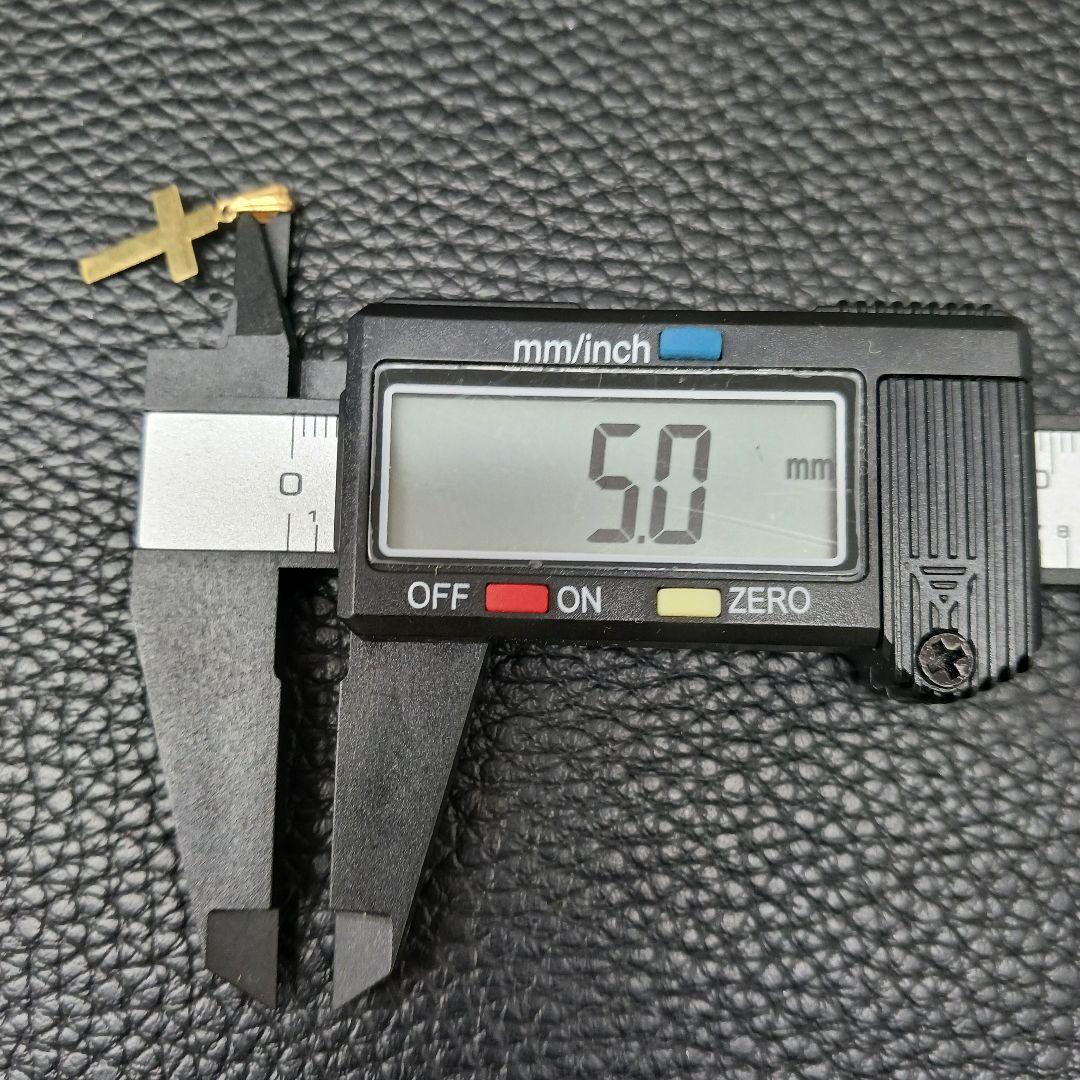 (C012813) K18 YG ネックレス トップ チャーム 十字架