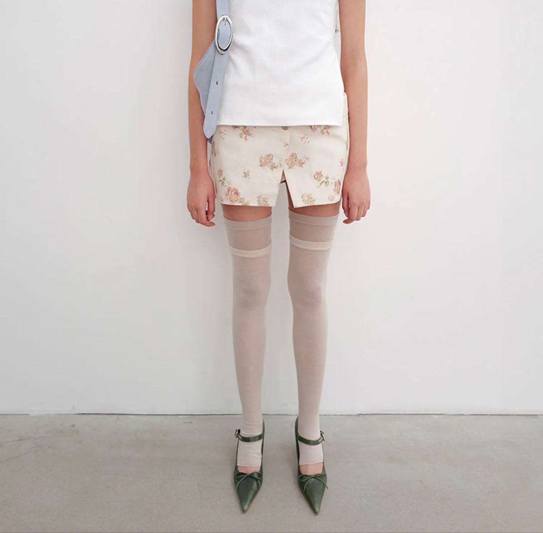 スカート OPEN YY FLORAL LAYERED MINISKIRT