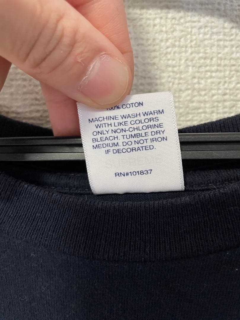 クリーニング済　Supreme Box Logo L/S Tee Navy