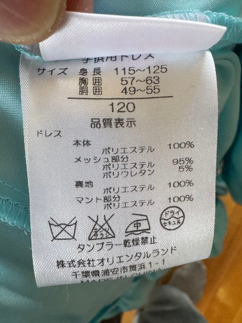 ディズニーリゾート　ビビディバディブティック　アナ雪　エルサドレス 120