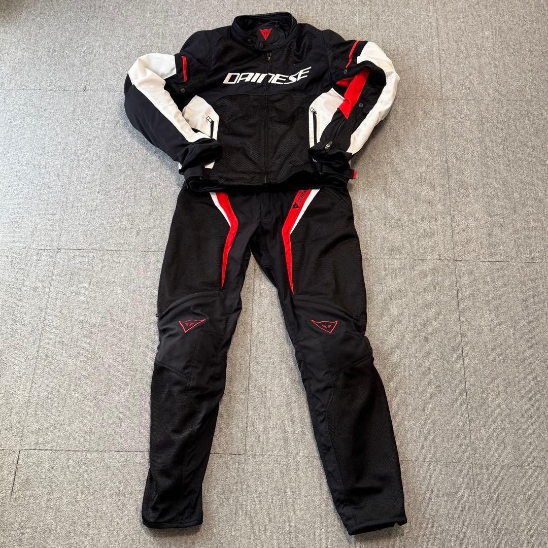 ダイネーゼ 3シーズンバイクウェア上下セット 黒/白/赤