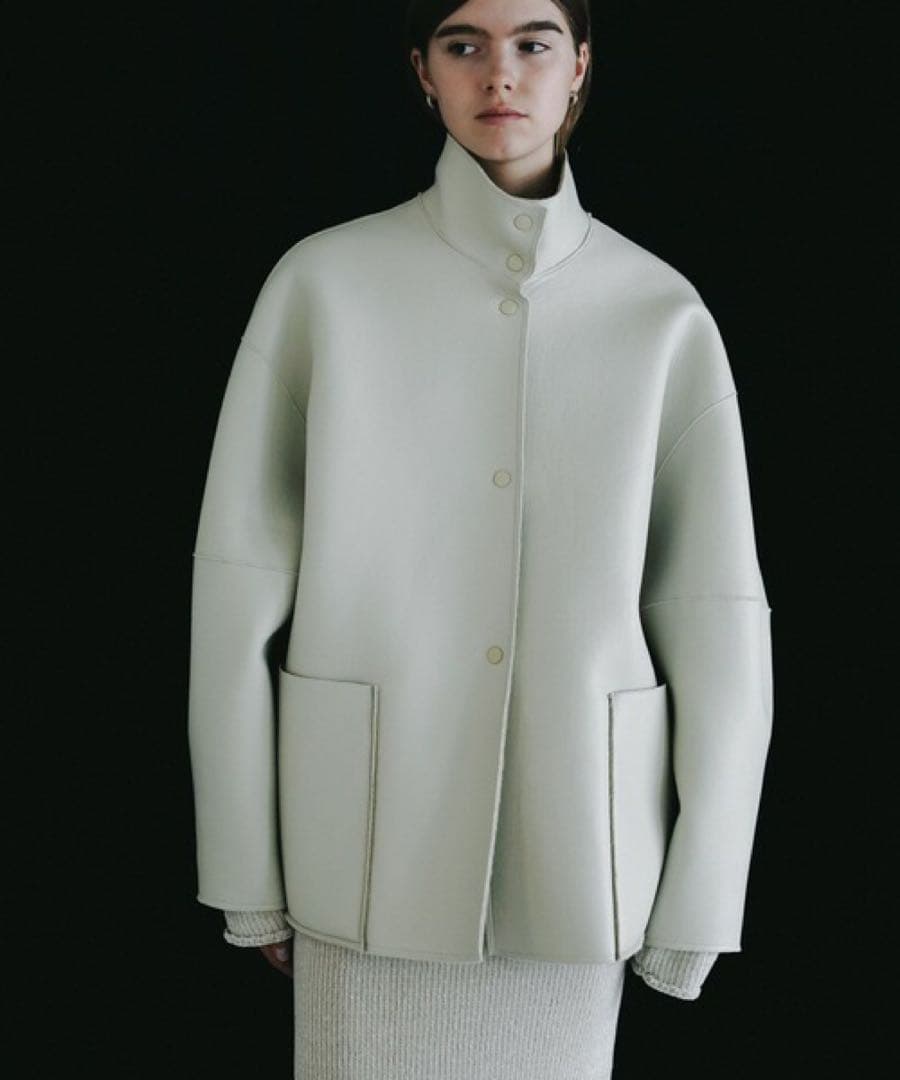 apart by ムートンリバーブルゾン　ライトベージュS