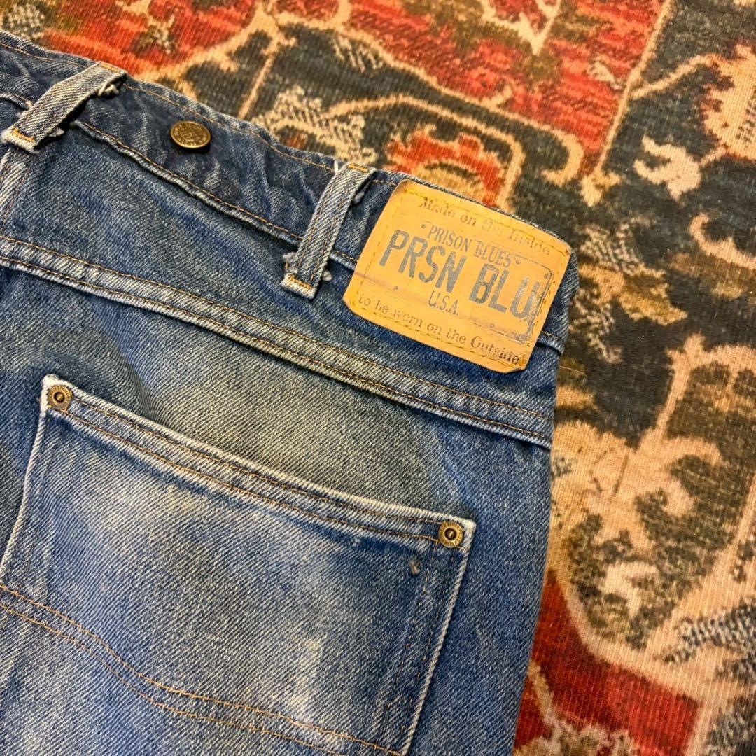 90s USA製 PRSN BLU デニムパンツ ペインターパンツ ダブルニー