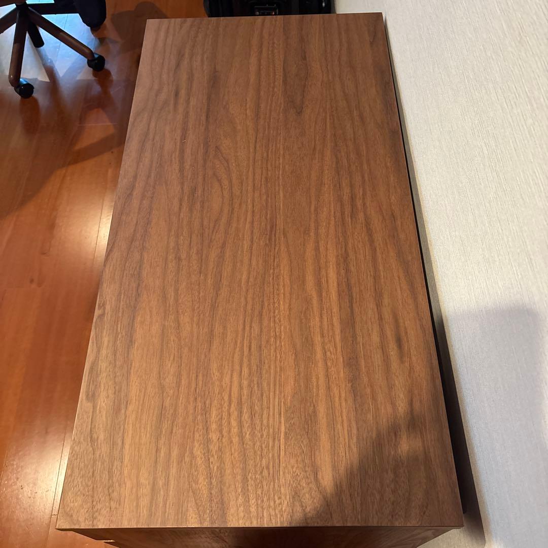 【美品】無印 木製チェスト４段　ウォールナット材突板 タンス 洋服