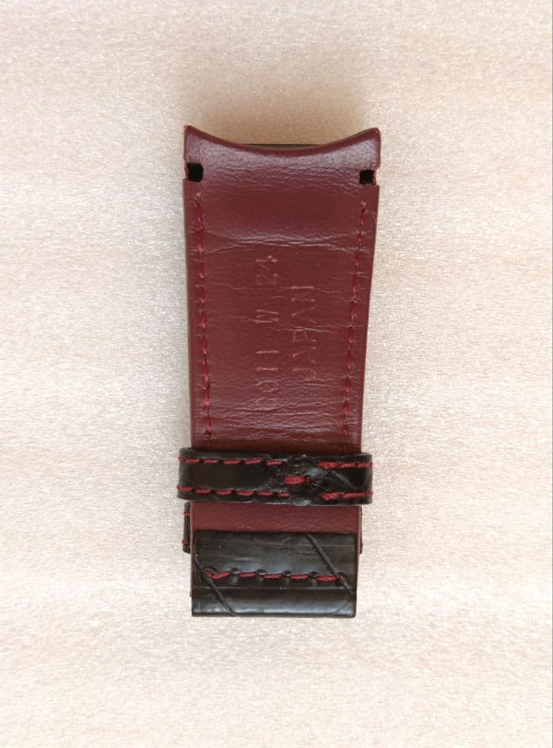 セイコー SEIKO ガランテ 純正レザーベルト (カーフ・型押し／ブラック)