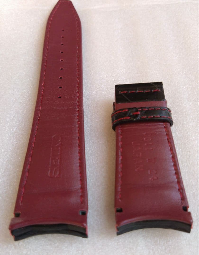 セイコー SEIKO ガランテ 純正レザーベルト (カーフ・型押し／ブラック)