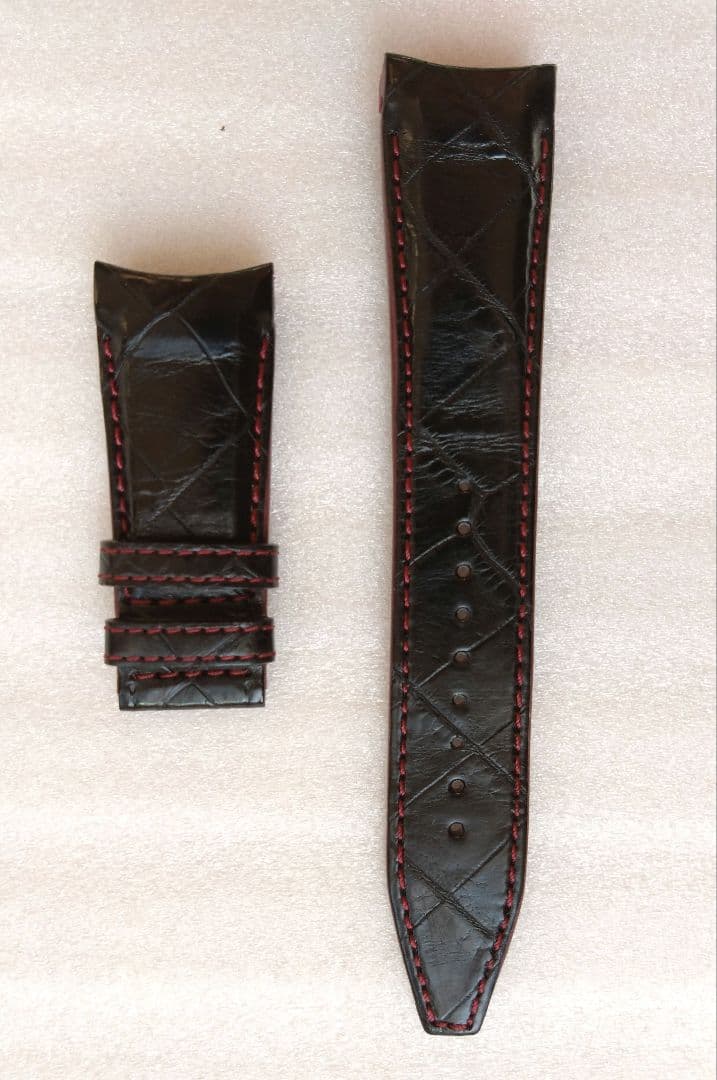 セイコー SEIKO ガランテ 純正レザーベルト (カーフ・型押し／ブラック)