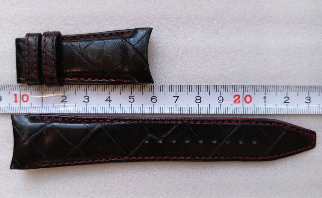 セイコー SEIKO ガランテ 純正レザーベルト (カーフ・型押し／ブラック)