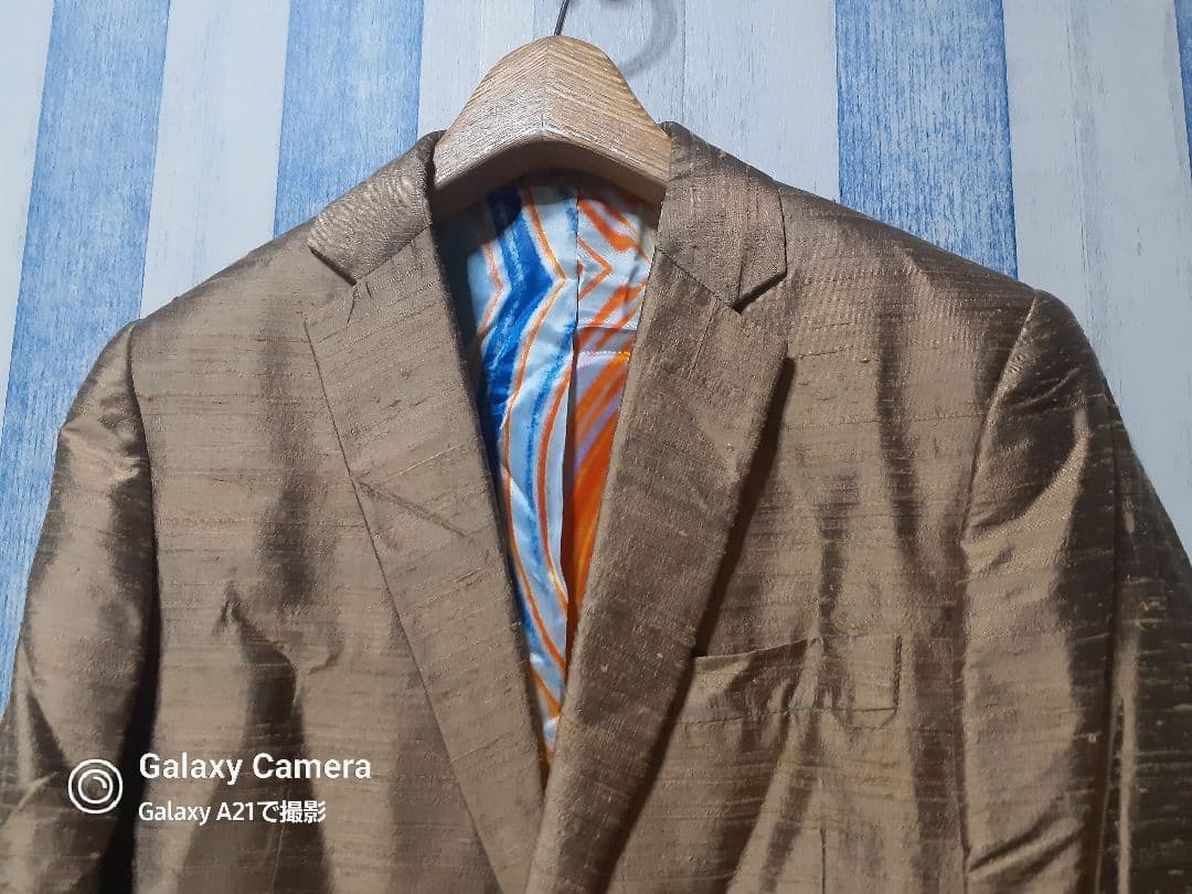 希少！ドルチェ&ガッバーナ/黄金/シルク地/デザイン/スーツ/セットアップ/L