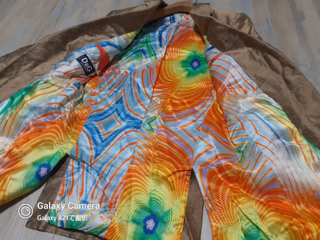 希少！ドルチェ&ガッバーナ/黄金/シルク地/デザイン/スーツ/セットアップ/L