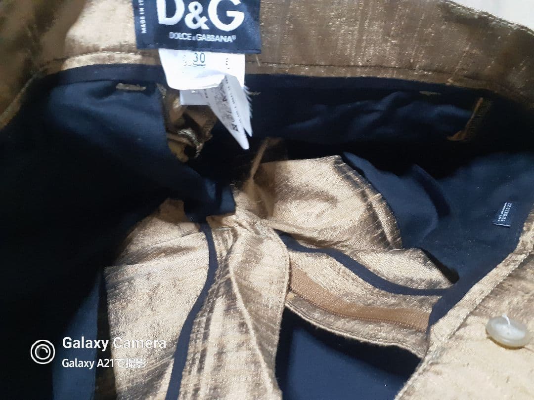 希少！ドルチェ&ガッバーナ/黄金/シルク地/デザイン/スーツ/セットアップ/L