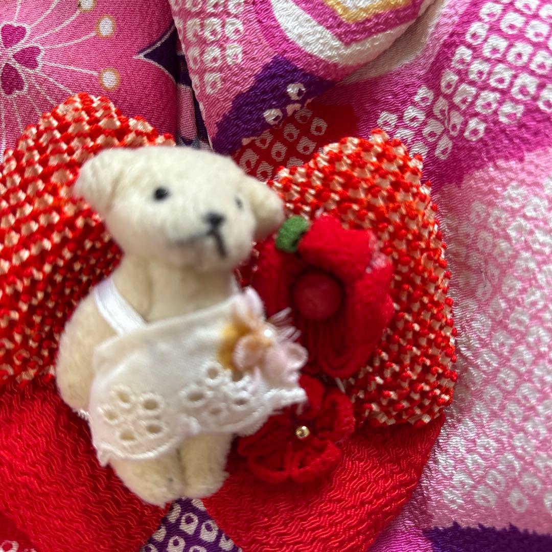 七五三　三歳被布セット➕草履バッグ ジャパンスタイル