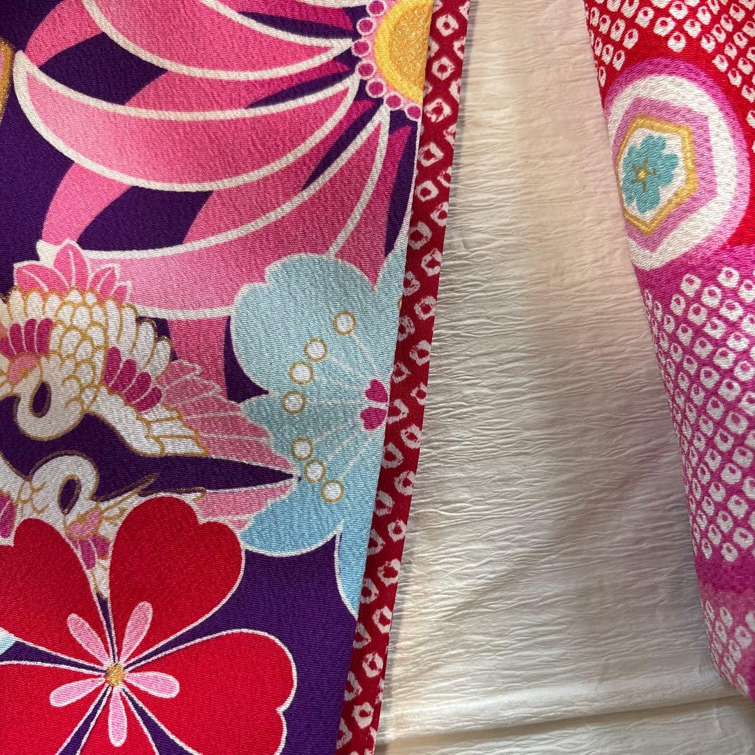 七五三　三歳被布セット➕草履バッグ ジャパンスタイル