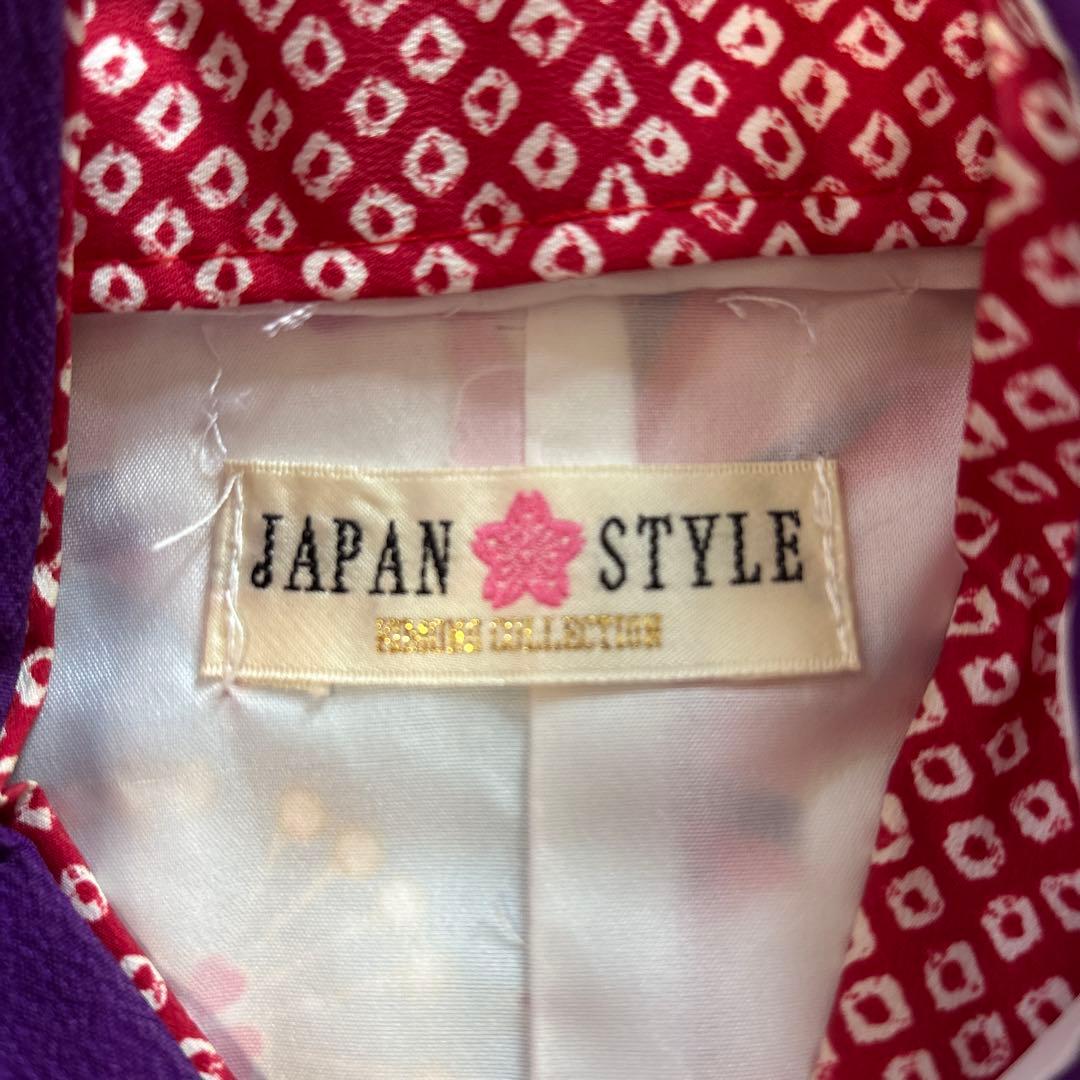 七五三　三歳被布セット➕草履バッグ ジャパンスタイル