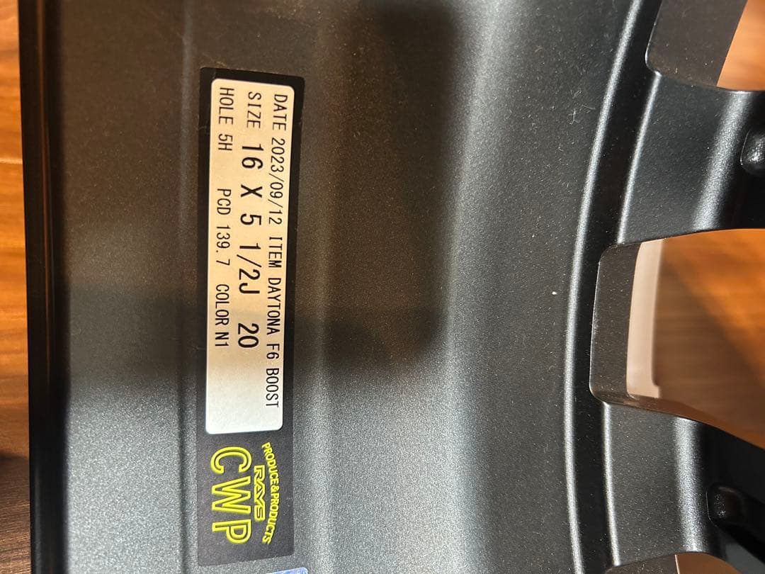 未使用　RAYS F6Boost ジムニー64専用 ブラック　16インチ　2本