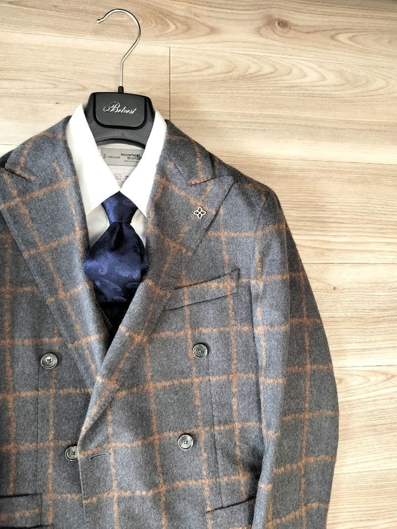 TAGLIATORE 46 ダブルブレスト ジャケット　グレー　チェック