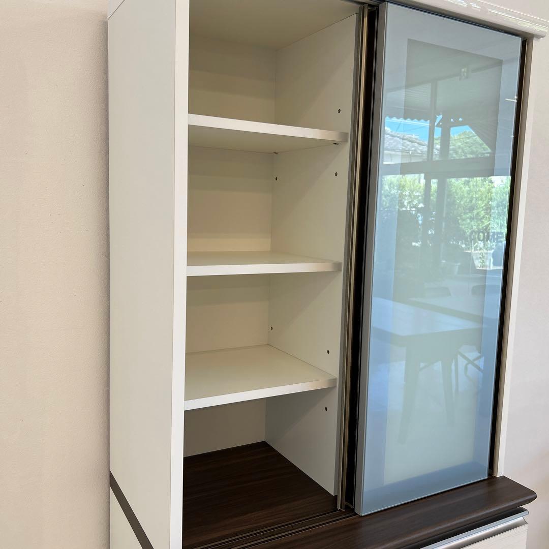 新品☆食器棚 幅80cmカップボード ダイニングボード 北欧風 開梱設置配送付