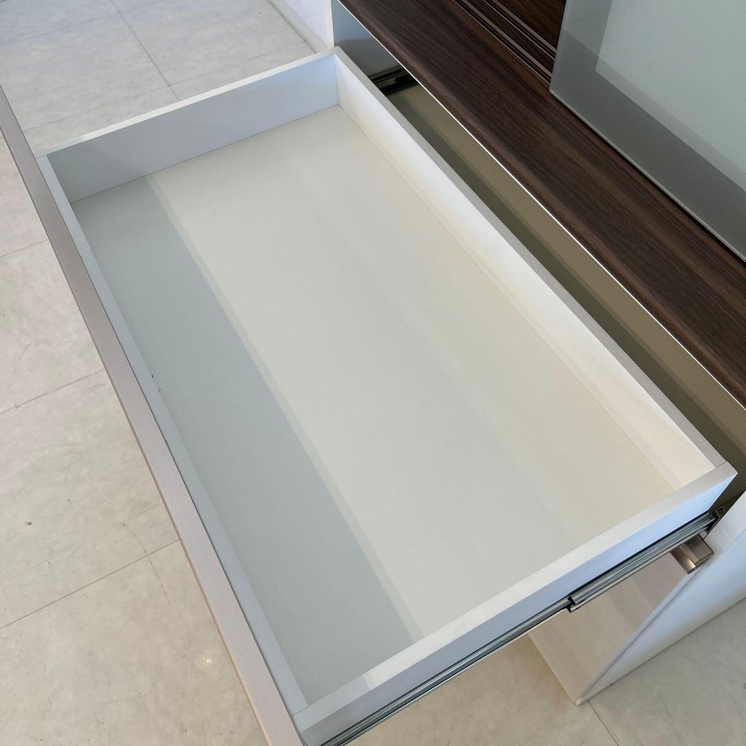 新品☆食器棚 幅80cmカップボード ダイニングボード 北欧風 開梱設置配送付