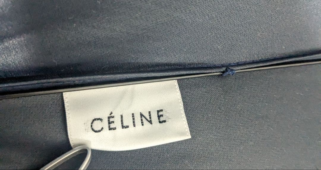 美品 日傘 セリーヌ グレー柄に白レース