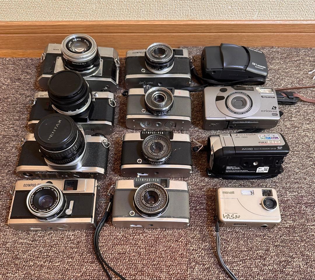 OLYMPUS MAXELL PANASONicフィルムカメラ ジャンク　まとめ