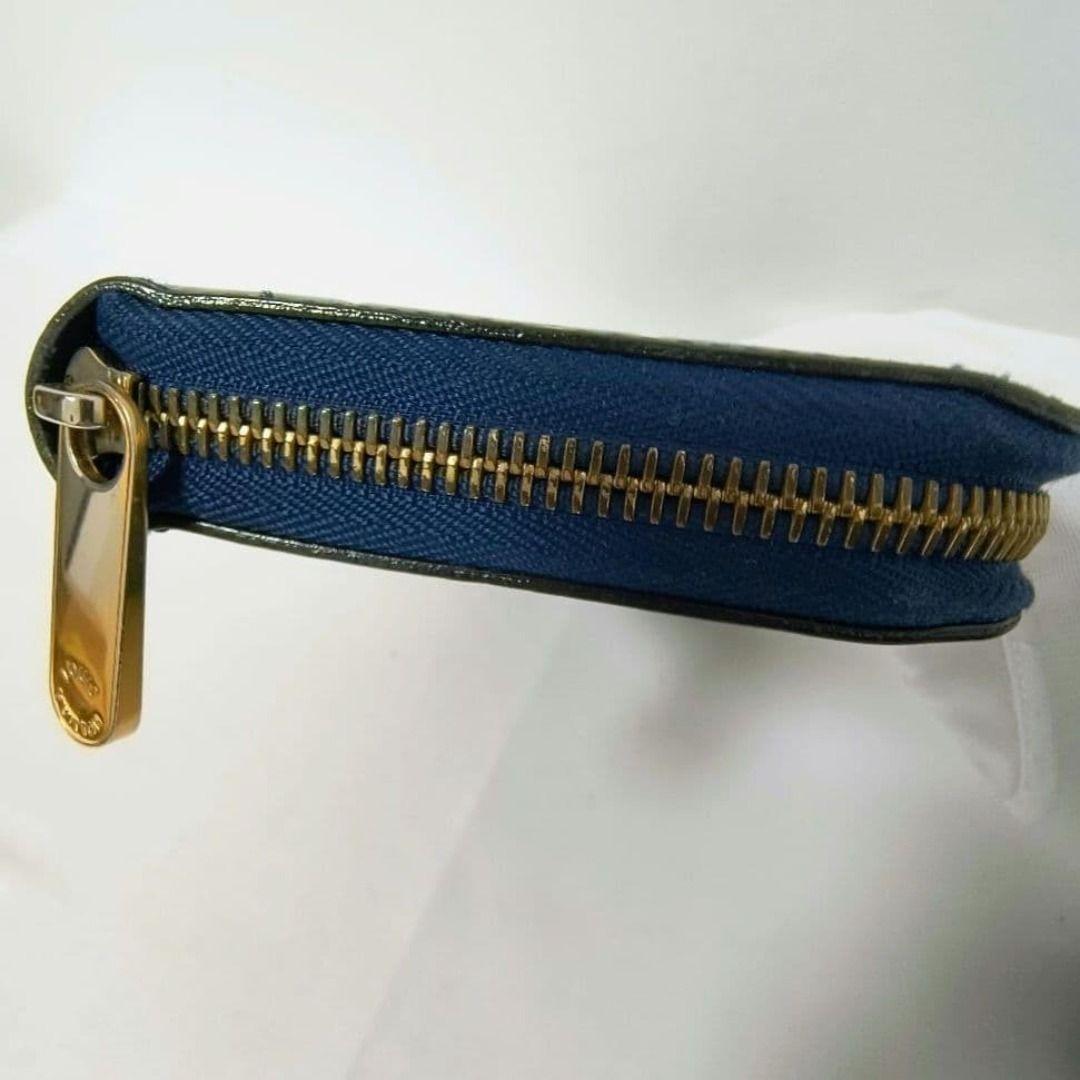 LOUIS VUITTON ヴェルニ ジッピーウォレット ラウンド ネイビー