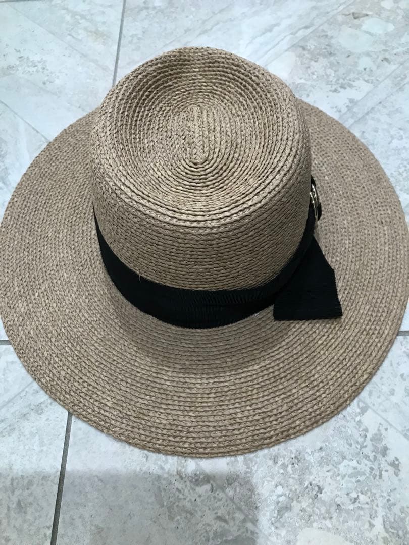 新品　ヘレンカミンスキー ラフィアハット Plath リボンブラック