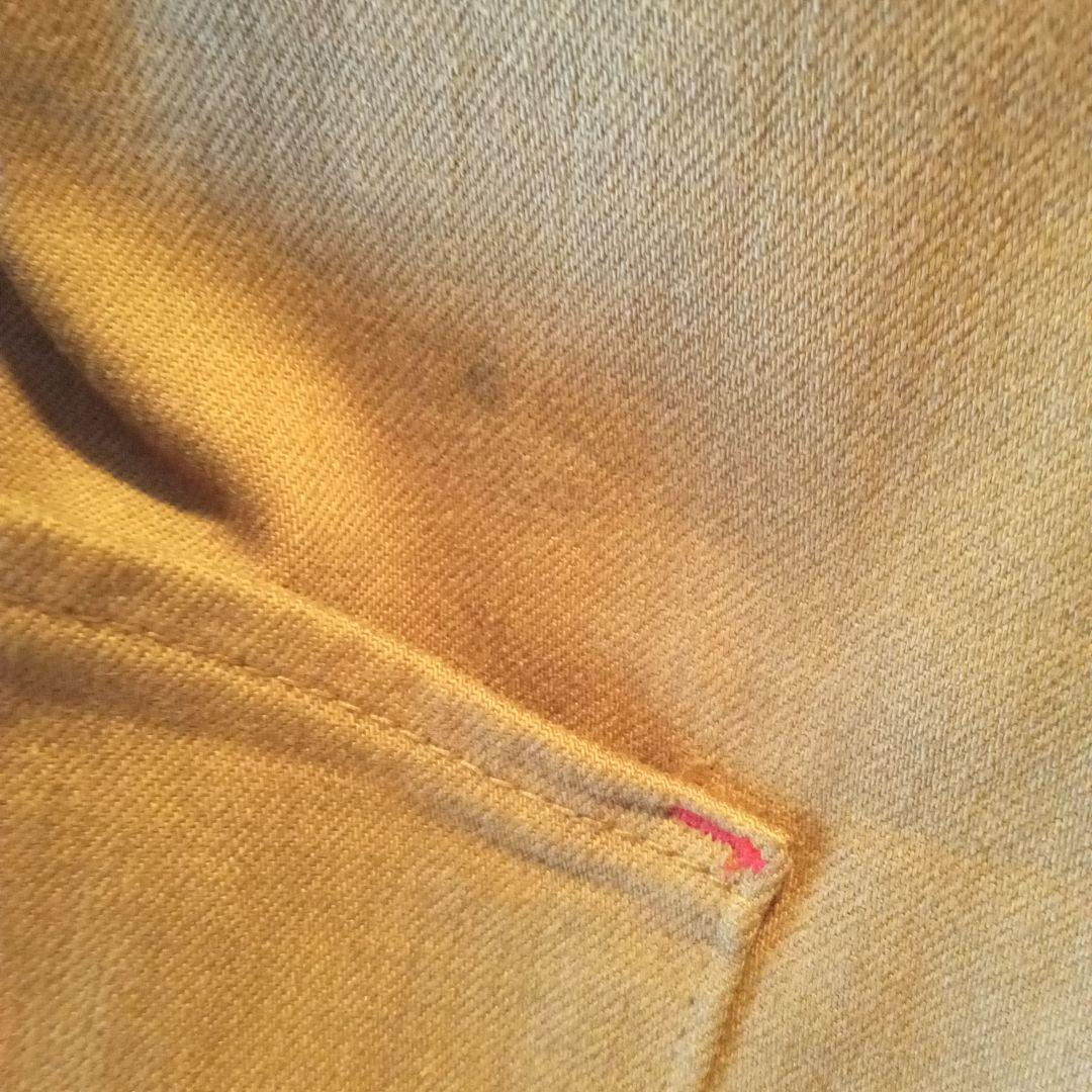 美品 56design x EDWIN ブラウンデニムカーゴ型ライダースパンツ