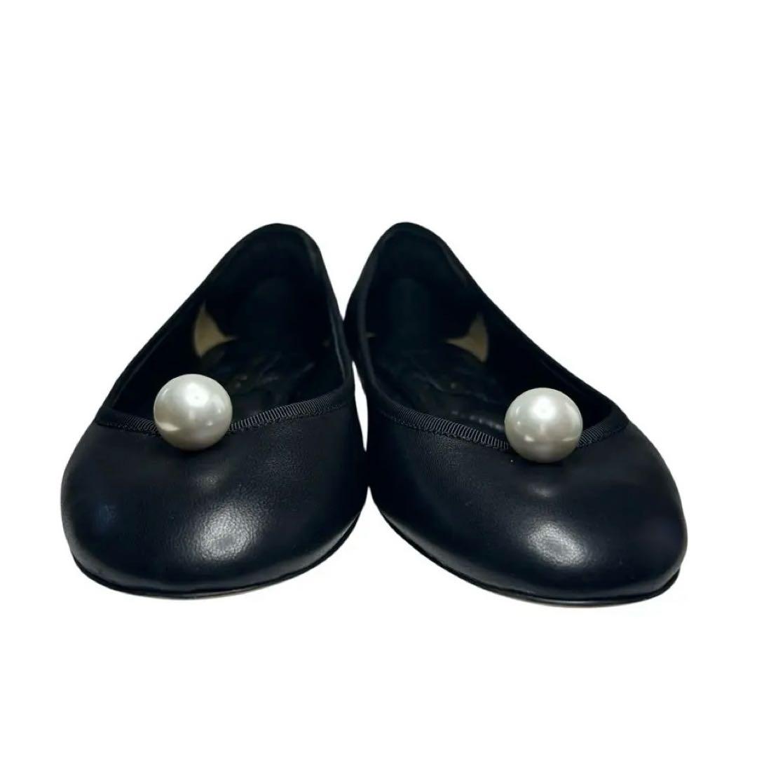 極美品⭐︎ピッピシックchu chu pearlフラットシューズ　黒　38