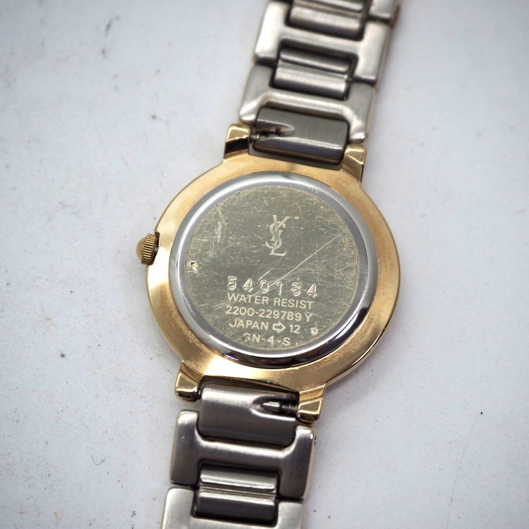 508 稼働【美品】イヴサンローラン　時計　レディース ゴールド ブラック