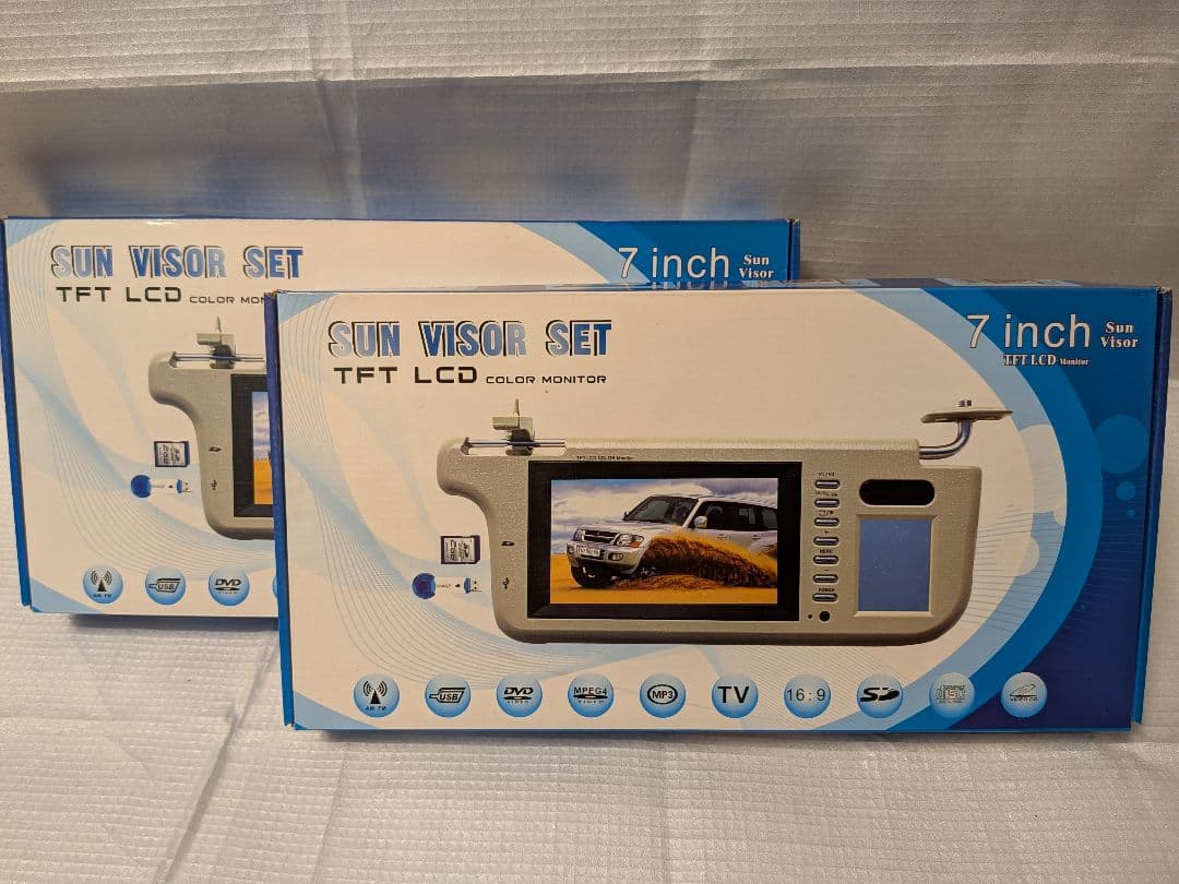 TFT LCD サンバイザーモニターSUN VISOR SET9インチ2個セット