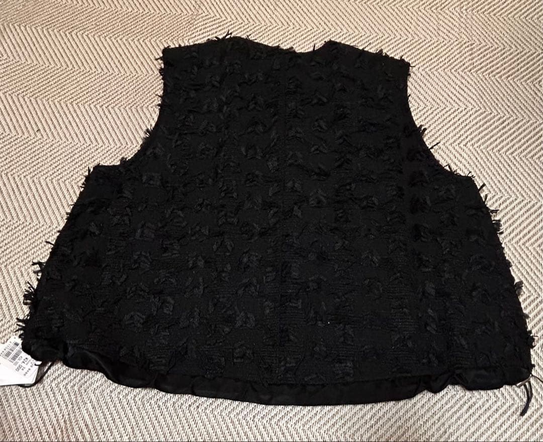 Vin カットジャガードダブルジップジレ ブラック　ヤマダヤ　スコットクラブ