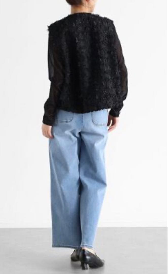 Vin カットジャガードダブルジップジレ ブラック　ヤマダヤ　スコットクラブ