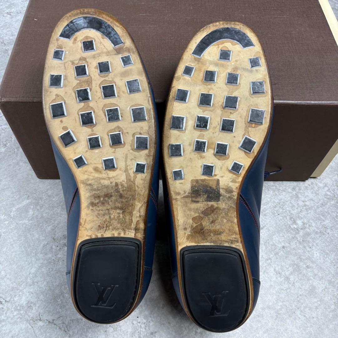 ルイヴィトン　LOUIS VUITTON レザー 本革　シューズ　7 ネイビー