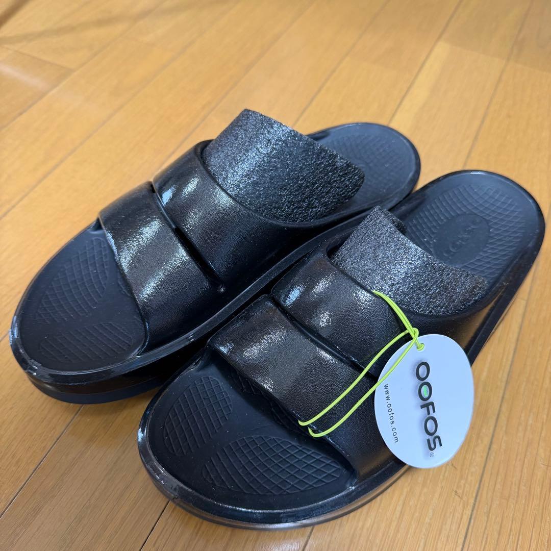 OOFOS ブラック コンフォートサンダル 11(28cm)