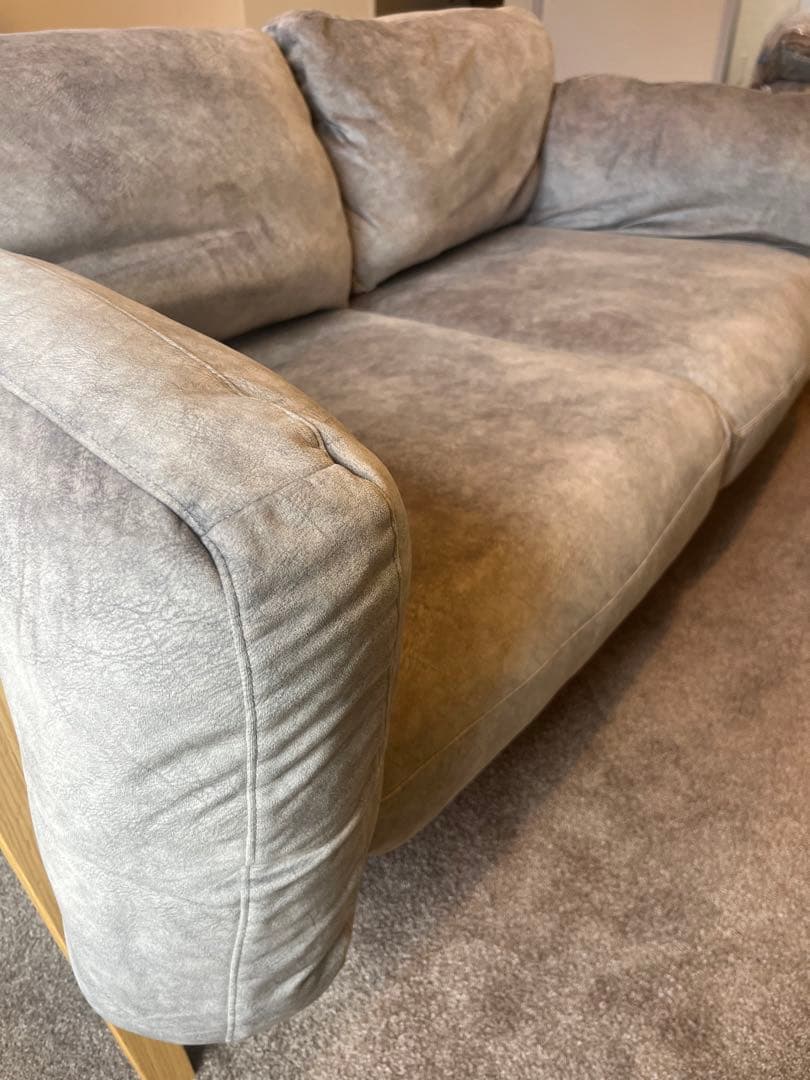 ソファ　nagi 3人がけ　富士ファニチア　美品　高級　グレー　定価50万