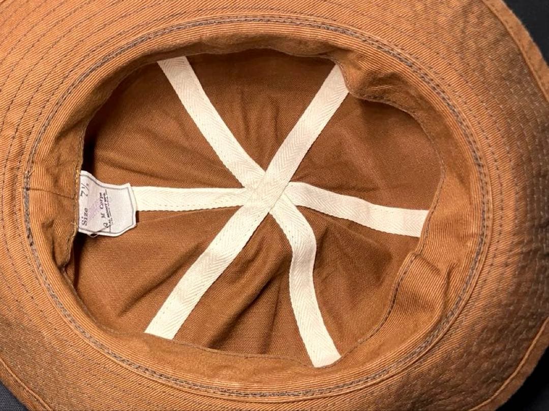 リアルマッコイズ　アーミーハット　ブラウンミリタリーハット　美品　7 1/2