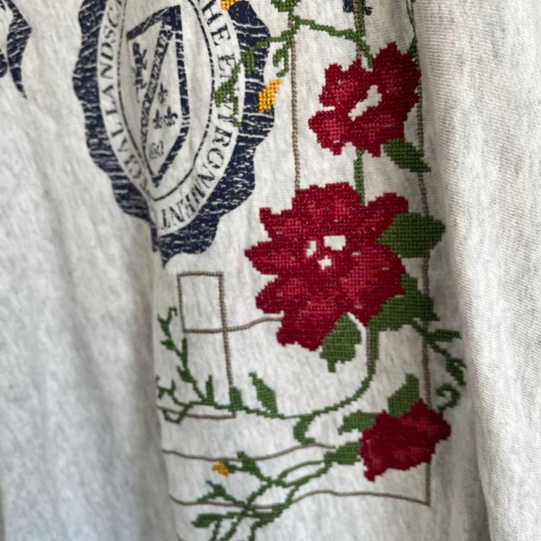 【美品】Freada フリーダ クロスステッチ刺繍 カレッジスウェット フリー