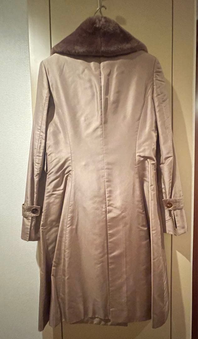 FOXEY♡シルク生地トレンチコート♡ファー取り外し可