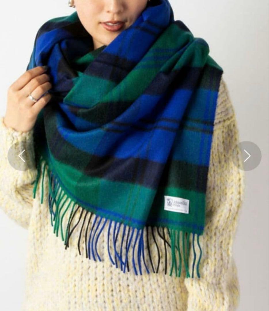 ジョンストンズ Johnstons 100%カシミヤ ストール Baird