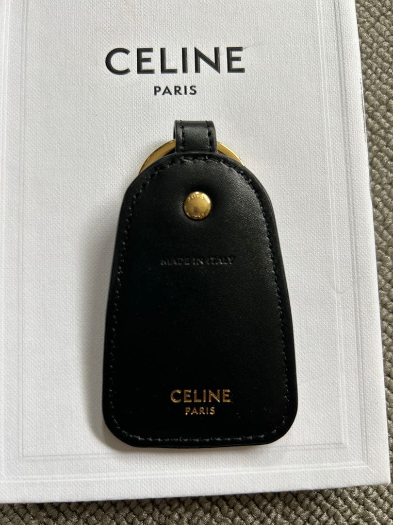 CELINE キーケース 黒 レザー MADE IN ITALY キーホルダー