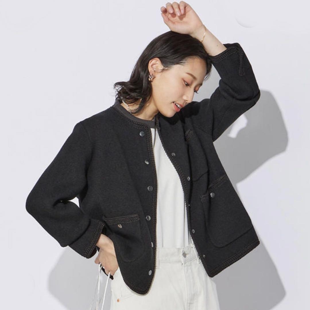 美品✨THE SHINZONE HPS別注　KNIT JACKET ブラック