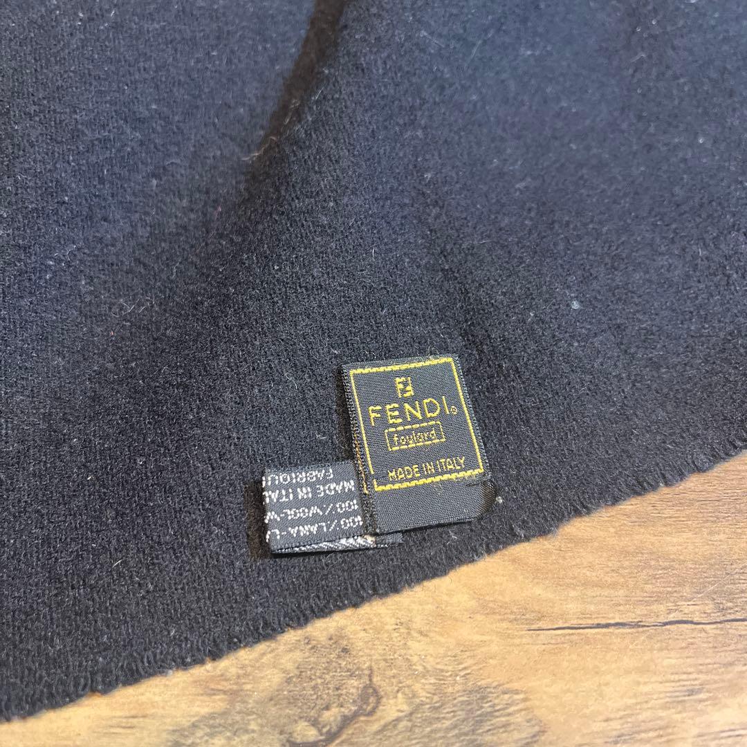 FENDI フェンディ　バイカラー　ウールマフラー　ストール　アクセサリー