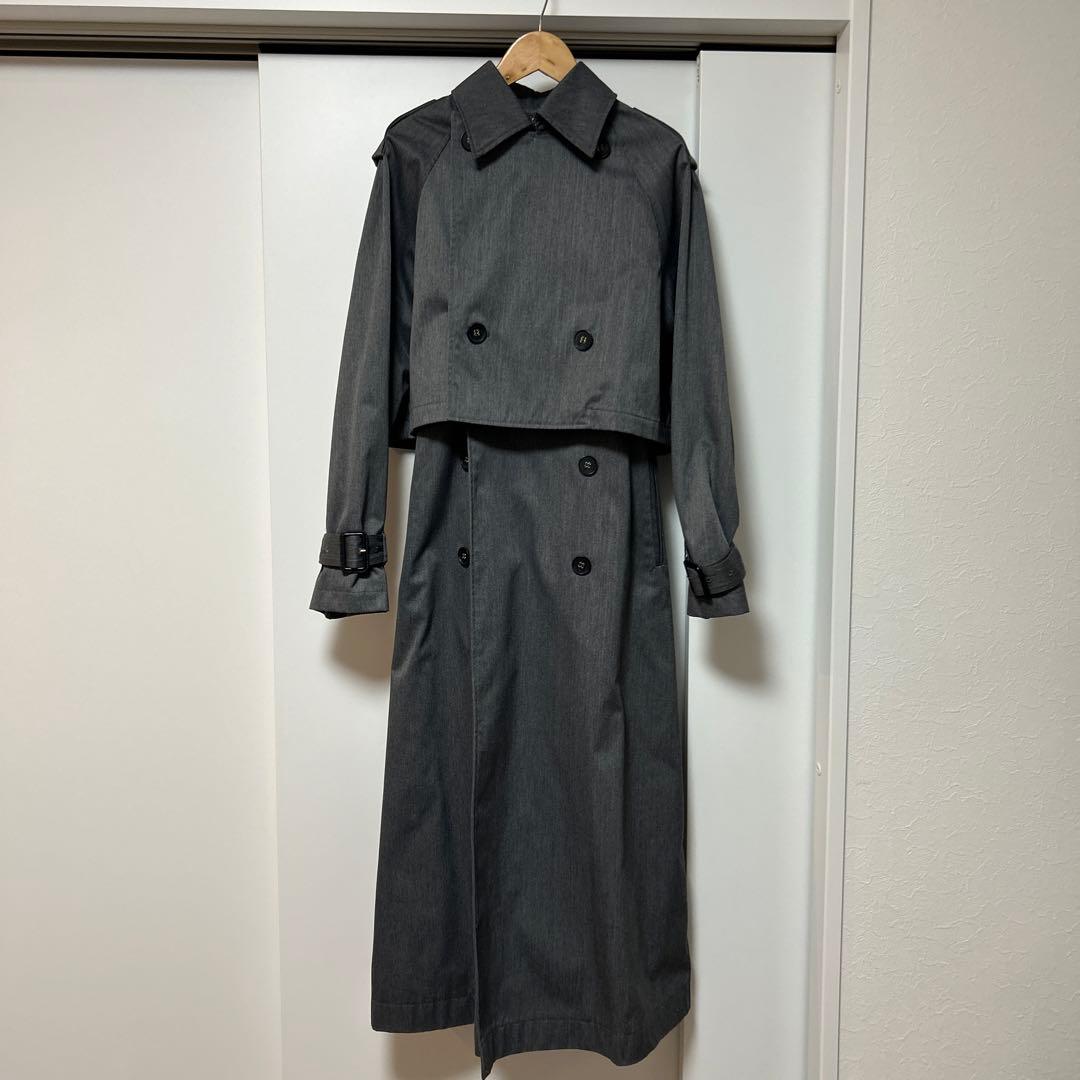 【新品未使用】anuans/アニュアンス/3wayトレンチコート/グレー