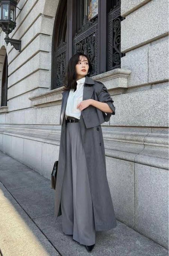 【新品未使用】anuans/アニュアンス/3wayトレンチコート/グレー