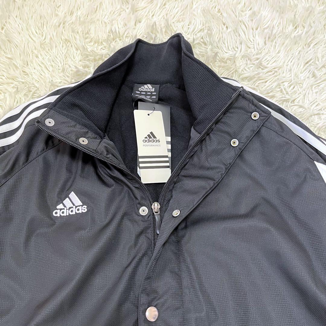 新品タグ付✨アディダスXL ウィンドストッパー スタジャン 中綿ブルゾン　黒　白