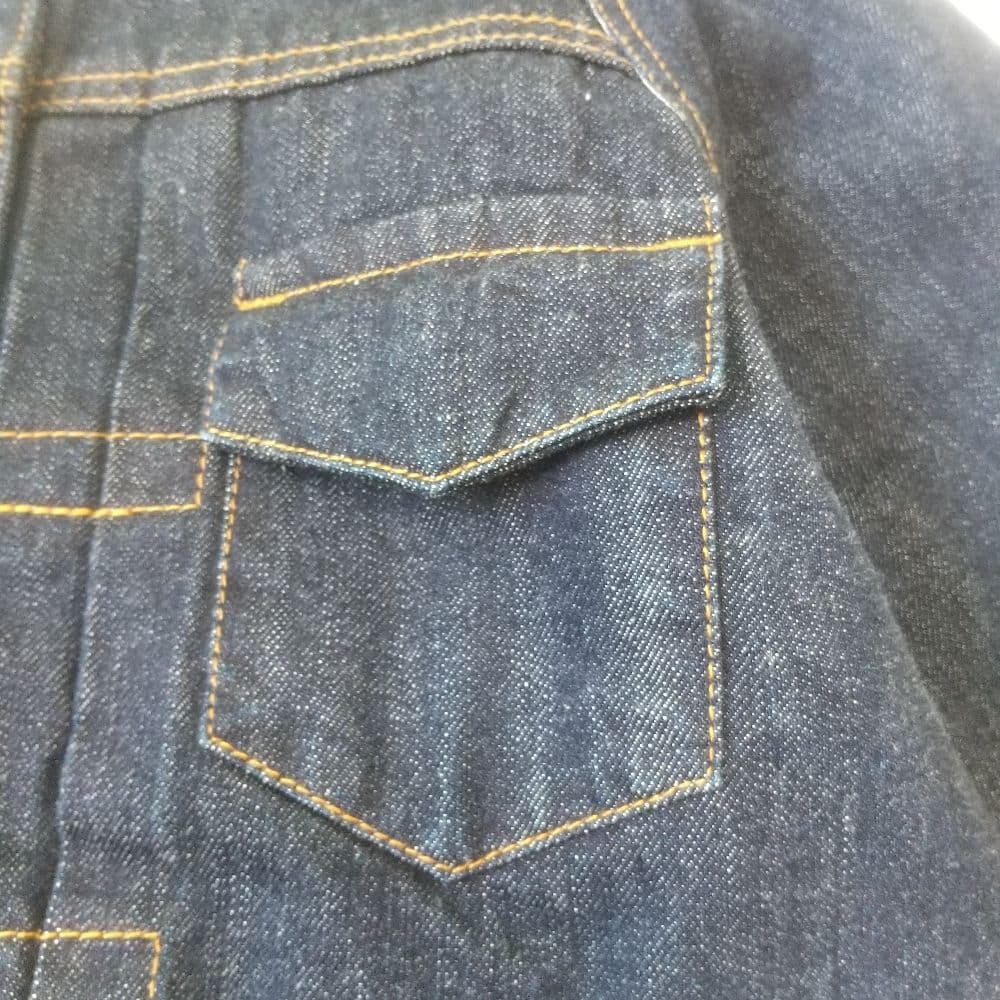 si-si-si confort デニムジャケット バンドカラー インディゴ M