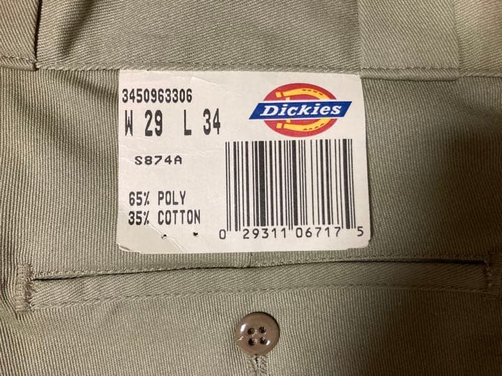 ⭐️デッドストック USA製 Dickies 874 ワークパンツ W29 L34