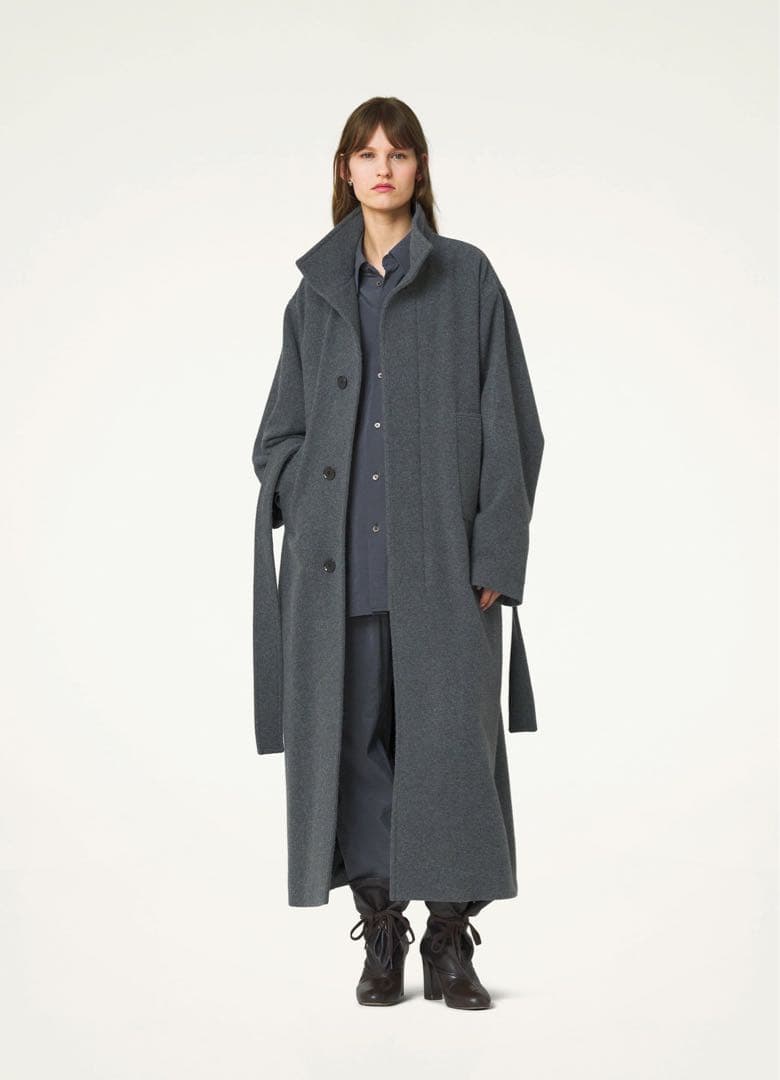 希少) ルメール23年秋冬 バスローブコート グレー ウールカシミア サイズM