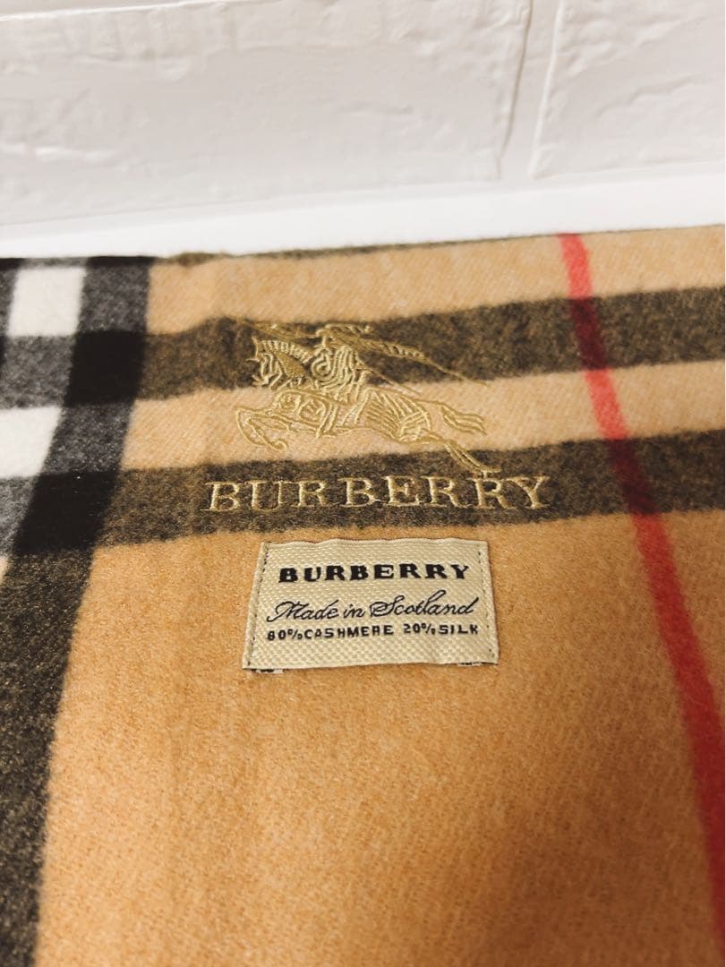 バーバリー　BURBERRY マフラー　バーバリーチェック　カシミヤ　シルク