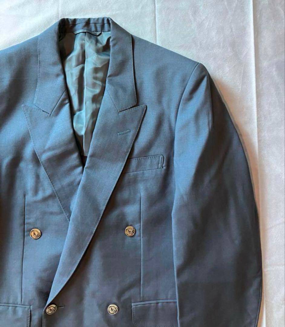 ディオール セットアップ ダブル Diorメタルボタン ブルー